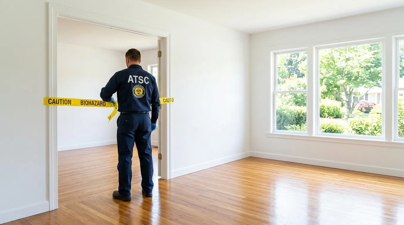 Certified biohazard cleanup crew performing Decomposition Cleanup in Chestnut Hill